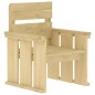 vidaXL Juego de comedor de jardín 5 piezas madera de pino impregnada