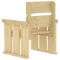 vidaXL Juego de comedor de jardín 5 piezas madera de pino impregnada