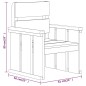 vidaXL Juego de comedor de jardín 5 piezas madera de pino impregnada
