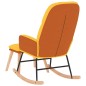 vidaXL Silla mecedora con reposapiés tela amarillo mostaza vidaXL Silla mecedora con reposapiés tela amarillo mostaza