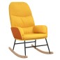 vidaXL Silla mecedora con reposapiés tela amarillo mostaza vidaXL Silla mecedora con reposapiés tela amarillo mostaza