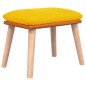 vidaXL Silla mecedora con reposapiés tela amarillo mostaza vidaXL Silla mecedora con reposapiés tela amarillo mostaza