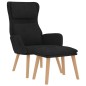 vidaXL Sillón de relax con taburete terciopelo negro vidaXL Sillón de relax con taburete terciopelo negro