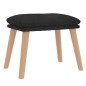 vidaXL Sillón de relax con taburete terciopelo negro vidaXL Sillón de relax con taburete terciopelo negro