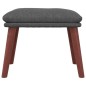 vidaXL Sillón de relax con taburete tela gris oscuro vidaXL Sillón de relax con taburete tela gris oscuro
