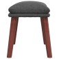 vidaXL Sillón de relax con taburete tela gris oscuro vidaXL Sillón de relax con taburete tela gris oscuro