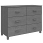 vidaXL Aparador HAMAR madera maciza pino gris oscuro 113x40x80 cm vidaXL Aparador HAMAR madera maciza pino gris oscuro 113x40x80 cm