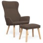 vidaXL Sillón de relax con taburete de tela gris taupé vidaXL Sillón de relax con taburete de tela gris taupé