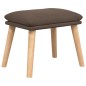 vidaXL Sillón de relax con taburete de tela gris taupé vidaXL Sillón de relax con taburete de tela gris taupé