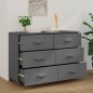 vidaXL Aparador HAMAR madera maciza pino gris oscuro 113x40x80 cm vidaXL Aparador HAMAR madera maciza pino gris oscuro 113x40x80 cm