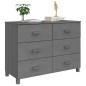 vidaXL Aparador HAMAR madera maciza pino gris oscuro 113x40x80 cm vidaXL Aparador HAMAR madera maciza pino gris oscuro 113x40x80 cm