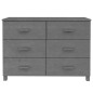 vidaXL Aparador HAMAR madera maciza pino gris oscuro 113x40x80 cm vidaXL Aparador HAMAR madera maciza pino gris oscuro 113x40x80 cm