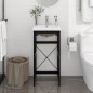 vidaXL Estructura de baño con lavabo incorporado hierro negro vidaXL Estructura de baño con lavabo incorporado hierro negro