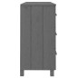 vidaXL Aparador HAMAR madera maciza pino gris oscuro 113x40x80 cm vidaXL Aparador HAMAR madera maciza pino gris oscuro 113x40x80 cm