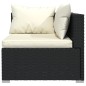 vidaXL Set de muebles de jardín 7 pzas y cojines ratán sintético negro vidaXL Set de muebles de jardín 7 pzas y cojines ratán sintético negro