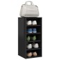 vidaXL Mueble zapatero madera contrachapada negro brillo 31,5x35x70 cm vidaXL Mueble zapatero madera contrachapada negro brillo 31,5x35x70 cm