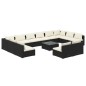 vidaXL Set de muebles de jardín 13 pzas cojines ratán sintético negro vidaXL Set de muebles de jardín 13 pzas cojines ratán sintético negro