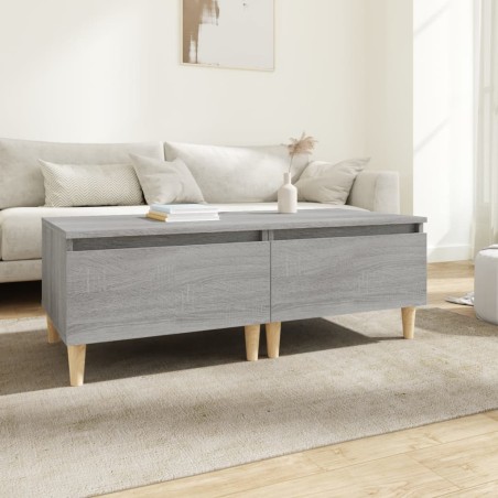 vidaXL Mesas auxiliares 2 uds contrachapada gris Sonoma 50x46x35 cm