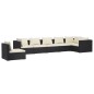 vidaXL Set de muebles de jardín 7 pzas y cojines ratán sintético negro vidaXL Set de muebles de jardín 7 pzas y cojines ratán sintético negro