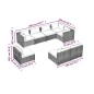 vidaXL Set de sofás de jardín 8 piezas y cojines ratán sintético negro vidaXL Set de sofás de jardín 8 piezas y cojines ratán sintético negro