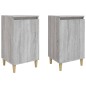 vidaXL Mesitas de noche 2 uds madera contrachapada gris 40x35x70 cm vidaXL Mesitas de noche 2 uds madera contrachapada gris 40x35x70 cm