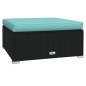 vidaXL Set de muebles de jardín 13 pzas cojines ratán sintético negro
