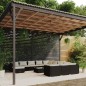 vidaXL Set de muebles de jardín 13 pzas cojines ratán sintético negro vidaXL Set de muebles de jardín 13 pzas cojines ratán sintético negro