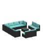 vidaXL Set de muebles de jardín 12 pzas cojines ratán sintético negro vidaXL Set de muebles de jardín 12 pzas cojines ratán sintético negro