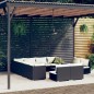 vidaXL Set de muebles de jardín 12 pzas cojines ratán sintético negro vidaXL Set de muebles de jardín 12 pzas cojines ratán sintético negro
