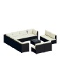 vidaXL Set de muebles de jardín 12 pzas cojines ratán sintético negro vidaXL Set de muebles de jardín 12 pzas cojines ratán sintético negro