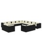 vidaXL Set de muebles de jardín 13 pzas cojines ratán sintético negro vidaXL Set de muebles de jardín 13 pzas cojines ratán sintético negro