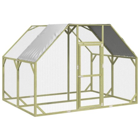 vidaXL Gallinero madera maciza de pino impregnada 268x200x190 cm