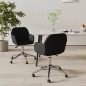 vidaXL Sillas de comedor giratorias 2 unidades tela negro vidaXL Sillas de comedor giratorias 2 unidades tela negro