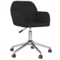 vidaXL Sillas de comedor giratorias 2 unidades tela negro vidaXL Sillas de comedor giratorias 2 unidades tela negro