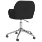 vidaXL Sillas de comedor giratorias 2 unidades tela negro vidaXL Sillas de comedor giratorias 2 unidades tela negro