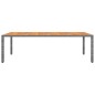 vidaXL Mesa de jardín ratán PE madera acacia maciza gris 250x100x75 cm vidaXL Mesa de jardín ratán PE madera acacia maciza gris 250x100x75 cm
