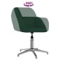 vidaXL Sillas de comedor giratorias 2 uds tela verde oscuro vidaXL Sillas de comedor giratorias 2 uds tela verde oscuro