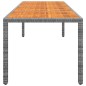 vidaXL Mesa de jardín ratán PE madera acacia maciza gris 250x100x75 cm vidaXL Mesa de jardín ratán PE madera acacia maciza gris 250x100x75 cm