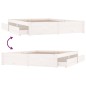 vidaXL Estructura de cama con cajones blanco 120x190 cm vidaXL Estructura de cama con cajones blanco 120x190 cm
