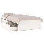 vidaXL Estructura de cama con cajones blanco 75x190 cm vidaXL Estructura de cama con cajones blanco 75x190 cm