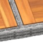 vidaXL Mesa de jardín ratán PE madera acacia maciza gris 250x100x75 cm vidaXL Mesa de jardín ratán PE madera acacia maciza gris 250x100x75 cm
