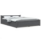 vidaXL Estructura de cama con cajones gris 150x200 cm