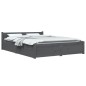 vidaXL Estructura de cama con cajones gris 150x200 cm