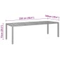 vidaXL Mesa de jardín ratán PE madera acacia maciza gris 250x100x75 cm vidaXL Mesa de jardín ratán PE madera acacia maciza gris 250x100x75 cm
