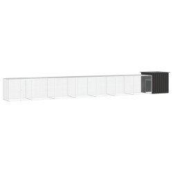 vidaXL Jaula de gallinas acero galvanizado antracita 800x91x100 cm