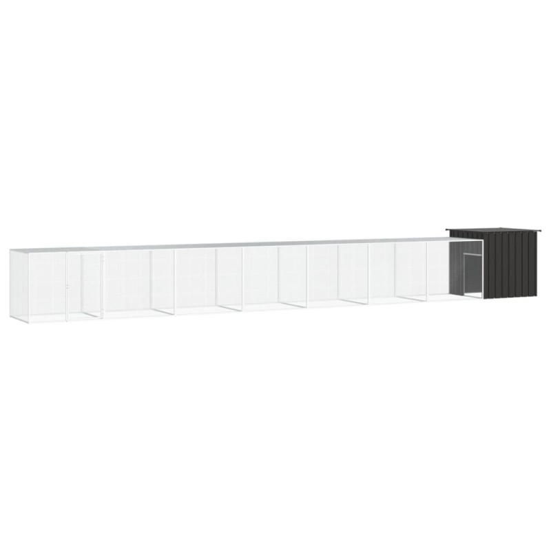 vidaXL Jaula de gallinas acero galvanizado antracita 800x91x100 cm vidaXL Jaula de gallinas acero galvanizado antracita 800x91x100 cm