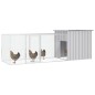 vidaXL Gallinero de acero galvanizado gris 300x91x100 cm vidaXL Gallinero de acero galvanizado gris 300x91x100 cm