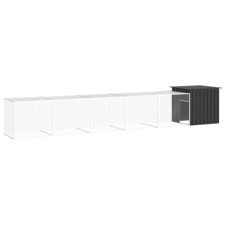 vidaXL Jaula de gallinas acero galvanizado antracita 600x91x100 cm