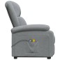 vidaXL Sillón de masaje elevable tela gris claro