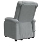 vidaXL Sillón de masaje elevable tela gris claro